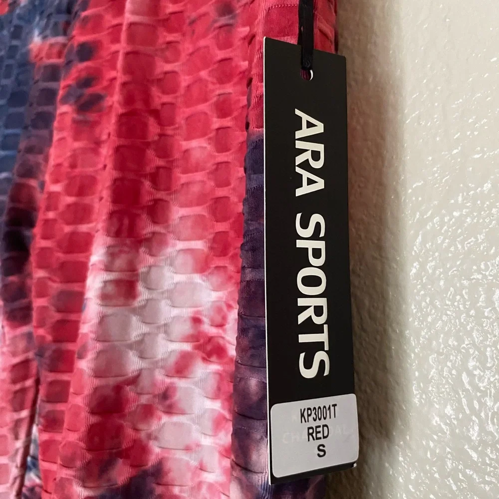 Wome’s Vibrant Tie-Dye Jeggings - Red and Blue